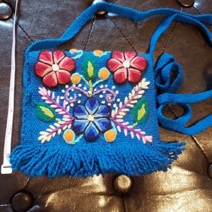 Peruvian crossbody wool purse